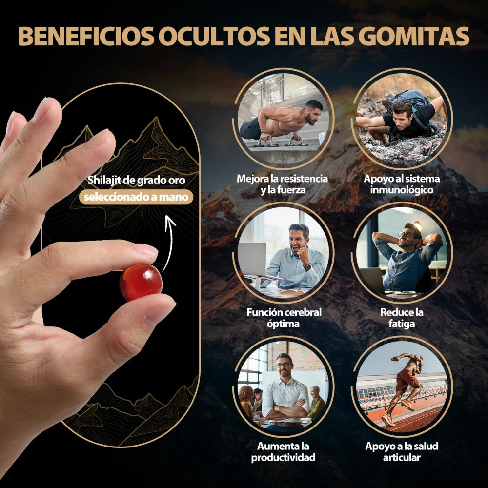 Gomitas de Shilajit Puro para Energia